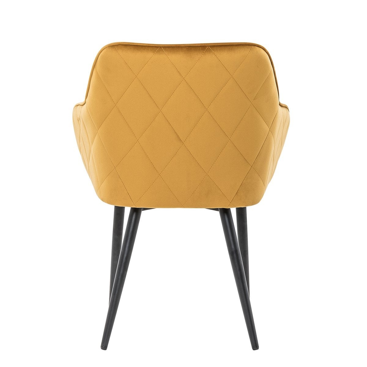 SalesFever Eetkamerstoel mosterdgeel fluweel