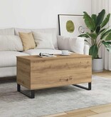 VidaXL Salontafel 90x44,5x45 cm bewerkt hout artisanaal eikenkleurig