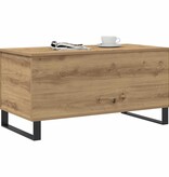 VidaXL Salontafel 90x44,5x45 cm bewerkt hout artisanaal eikenkleurig