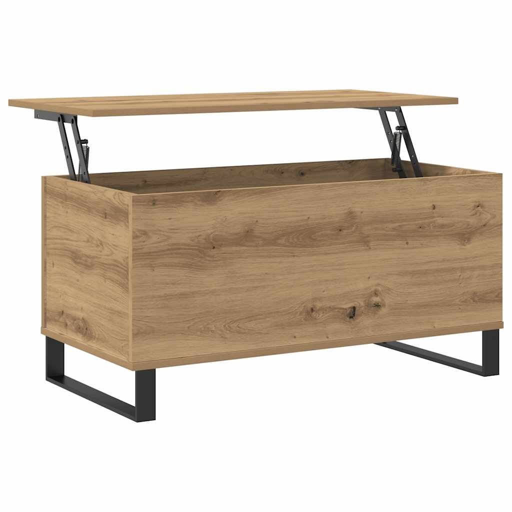 VidaXL Salontafel 90x44,5x45 cm bewerkt hout artisanaal eikenkleurig