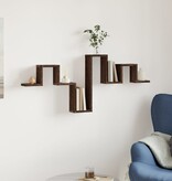 VidaXL Wandschap 104,5x10x43 cm bewerkt hout bruin eikenkleurig