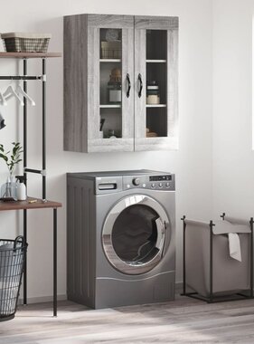 VidaXL Wandkast 69,5x34x90 cm bewerkt hout grijs sonoma eikenkleurig