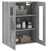 VidaXL Wandkast 69,5x34x90 cm bewerkt hout grijs sonoma eikenkleurig