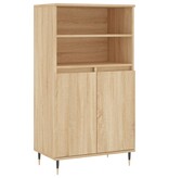VidaXL Hoge kast 60x36x110 cm bewerkt hout sonoma eikenkleurig
