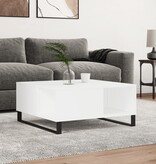 VidaXL Salontafel 80x80x36,5 cm bewerkt hout wit