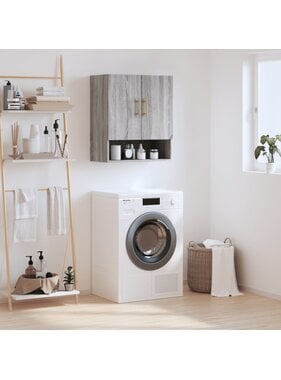 VidaXL Wandkast 60x31x70 cm bewerkt hout grijs sonoma eikenkleurig