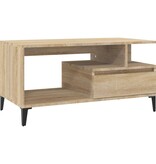 VidaXL Salontafel 90x49x45 cm bewerkt hout sonoma eikenkleurig