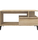 VidaXL Salontafel 90x49x45 cm bewerkt hout sonoma eikenkleurig