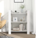VidaXL Boekenkast/kamerscherm 80x35x91 cm massief grenenhout wit