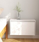 VidaXL Wandkast 60x30x35 cm massief grenenhout wit