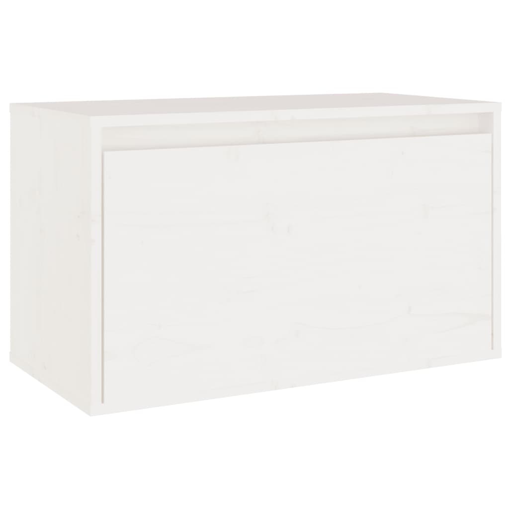 VidaXL Wandkast 60x30x35 cm massief grenenhout wit
