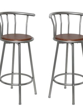 VidaXL Barkrukken San Marino bruin staal 2 st