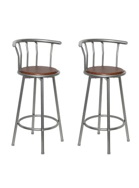 VidaXL Barkrukken San Marino bruin staal 2 st