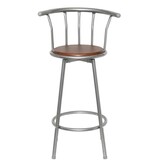 VidaXL Barkrukken San Marino bruin staal 2 st