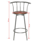 VidaXL Barkrukken San Marino bruin staal 2 st