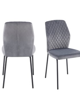 SalesFever Stoelenset van 2 grijs
