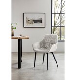 SalesFever Fauteuil met honingraatstiksel in crème fluweel