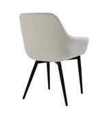 SalesFever Fauteuil met honingraatstiksel in crème fluweel