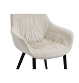 SalesFever Fauteuil met honingraatstiksel in crème fluweel