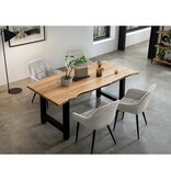 SalesFever Fauteuil met honingraatstiksel in crème fluweel