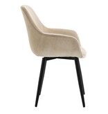 SalesFever Set van 2 corduroy fauteuils beige