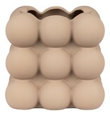 Bloempot - Bloempot in keramiek, bruin, 13,5x13,5x13 cm