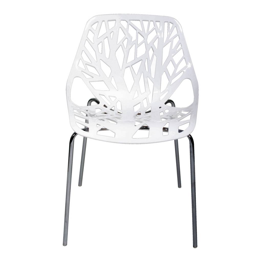 Butik eetkamerstoel of kantinestoel Forest Wit