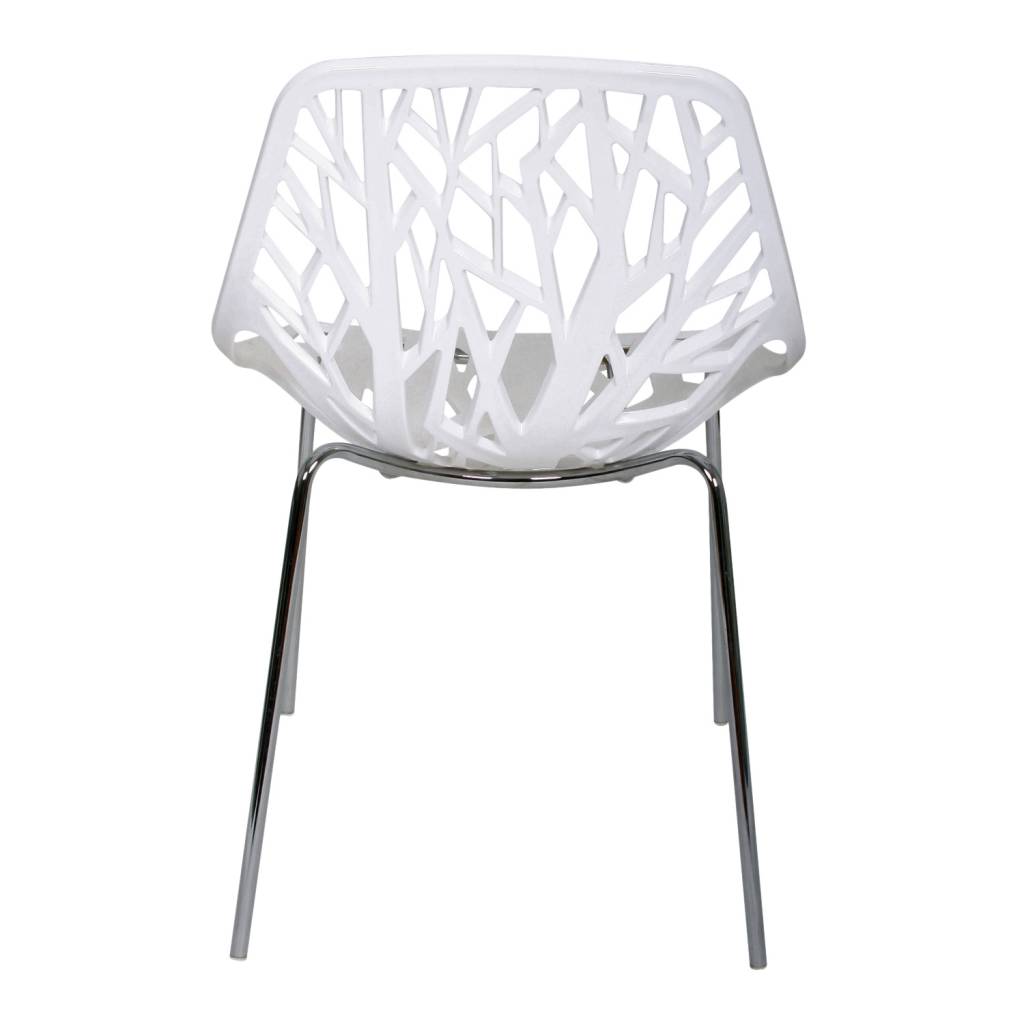 Butik eetkamerstoel of kantinestoel Forest Wit