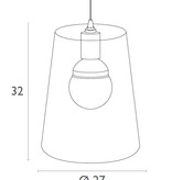 Butik hanglamp Nova Zwart Transparant