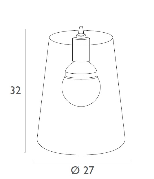 Butik Butik hanglamp Nova Zwart Transparant