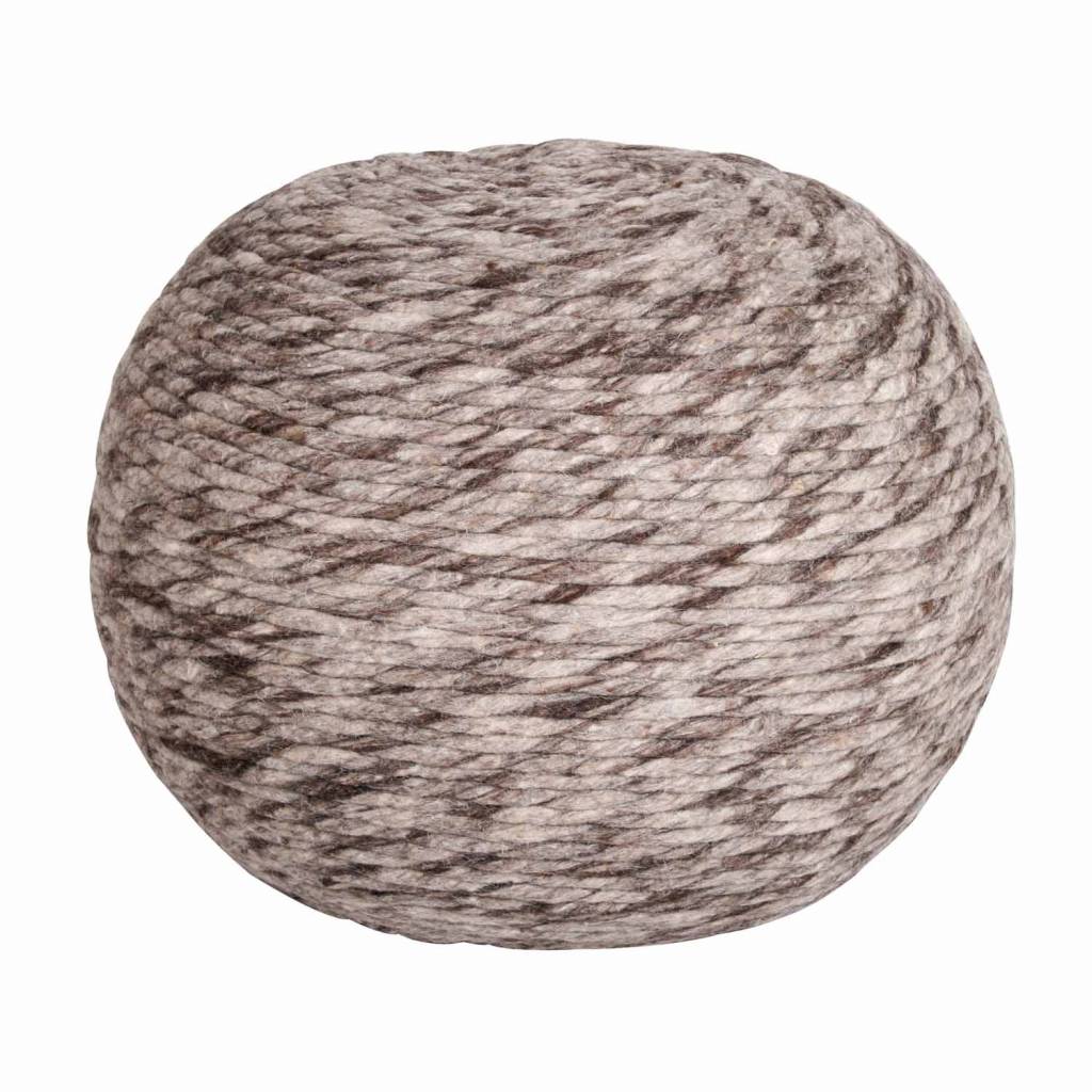 Butik retro wollen poef North Bruin