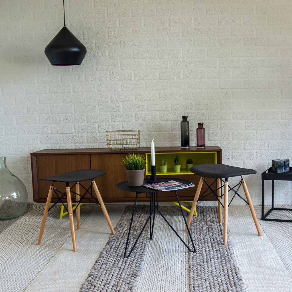 Butik kruk Consilium Wit of Stof