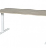 Schaffenburg Icons T-poot bureau, hoogte instelbaar (62-85cm) met 180x80 20mm melamine blad en frame