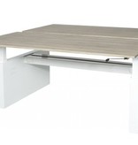 Icons duo werkplek, zit-zit (62-85cm) hoogte verstelbaar dmv slinger met 120x80cm 20mm bladen en frame