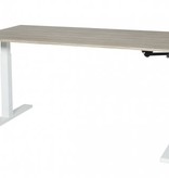 Icons T-poot bureau, zit-sta (62-118cm) hoogte verstelbaar dmv quick slinger met 140x80cm 20mm blad en frame