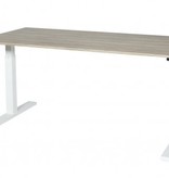 Icons T-poot bureau, zit-sta (62-130cm) hoogte verstelbaar dmv elektromotor met 140x80cm 20mm blad en frame