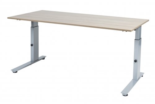 Avitus C-poot bureau, hoogte instelbaar (62-85cm) met 160x80cm 20mm melamine blad en frame
