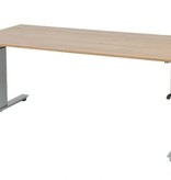 Schaffenburg Avitus T-poot bureau, hoogte verstelbaar dmv slinger (62-85cm) met 120x80cm 20mm melamine blad en frame