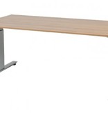 Avitus T-poot bureau, hoogte instelbaar (62-85cm) met 160x80cm 20mm melamine blad en frame