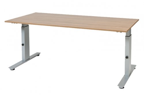 Avitus T-poot bureau, hoogte instelbaar (62-85cm) met 200x90cm 20mm melamine blad en frame