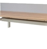 Avitus Duo werkplek, hoogte verstelbaar dmv slinger (62-85cm) met 180x80cm 20mm melamine bladen en H-frame