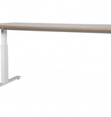 Romeo T-poot bureau, hoogte verstelbaar (62-85cm) dmv slinger met 160x90cm 20mm blad en frame