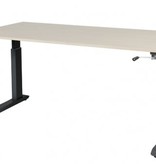 Othello C-poot bureau, hoogte verstelbaar (62-85cm) dmv slinger met 160x80cm 20mm blad en frame