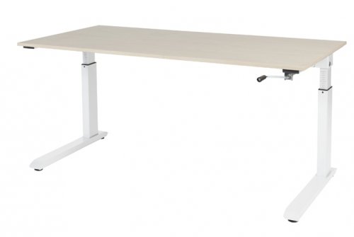 Othello C-poot bureau, hoogte verstelbaar (62-85cm) dmv slinger met 160x80cm 20mm blad en frame