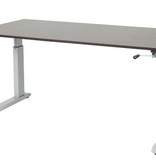 Othello C-poot bureau, hoogte verstelbaar (62-85cm) dmv slinger met 160x80cm 20mm blad en frame