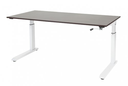 Othello C-poot bureau, hoogte verstelbaar (62-85cm) dmv slinger met 160x80cm 20mm blad en frame