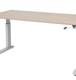 Othello C-poot bureau, hoogte verstelbaar (62-85cm) dmv slinger met 160x80cm 20mm blad en frame