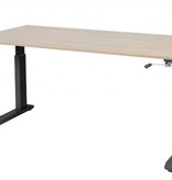 Othello C-poot bureau, hoogte verstelbaar (62-85cm) dmv slinger met 160x80cm 20mm blad en frame