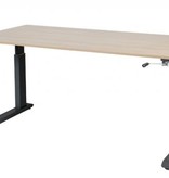 Schaffenburg Othello C-poot bureau, hoogte verstelbaar (62-85cm) dmv slinger met 160x80cm 20mm blad en frame