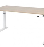 Othello C-poot bureau, hoogte verstelbaar (62-85cm) dmv slinger met 160x80cm 20mm blad en frame